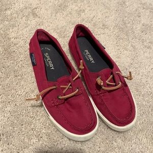 Burgundy Sperrys